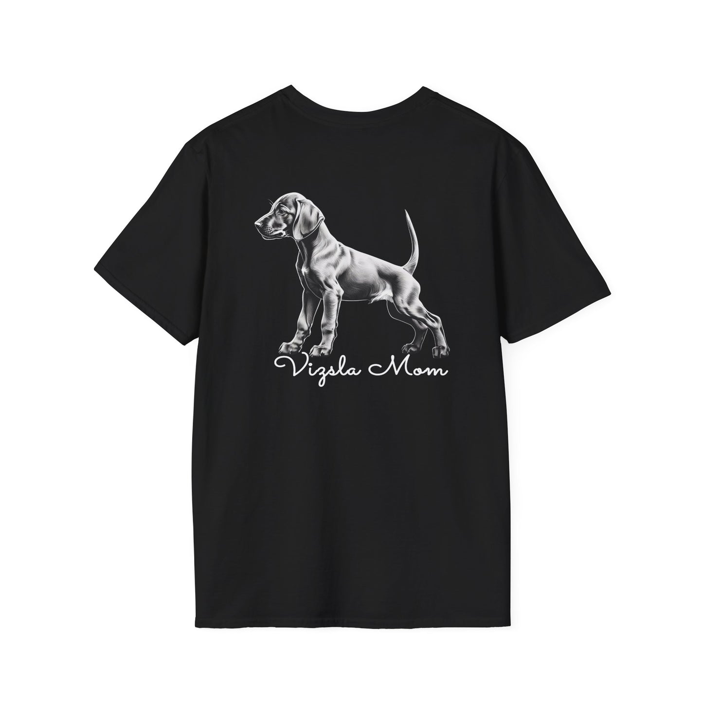 Vizsla Style - Vizsla Mom & Puppy w/ Light Text T-Shirt