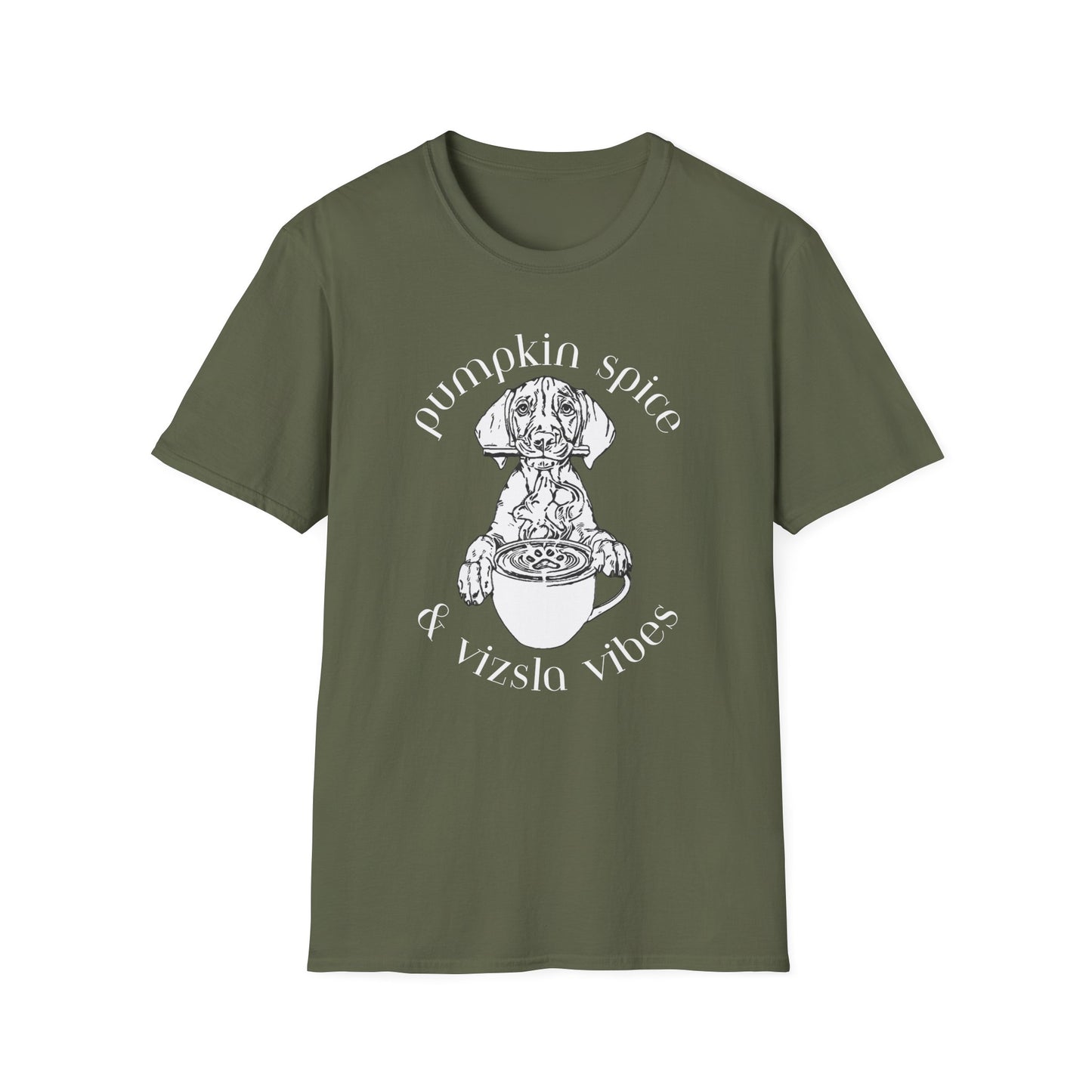 Pumpkin Spice Vizsla Shirt | Fall Dog Lover Tee - Line Art