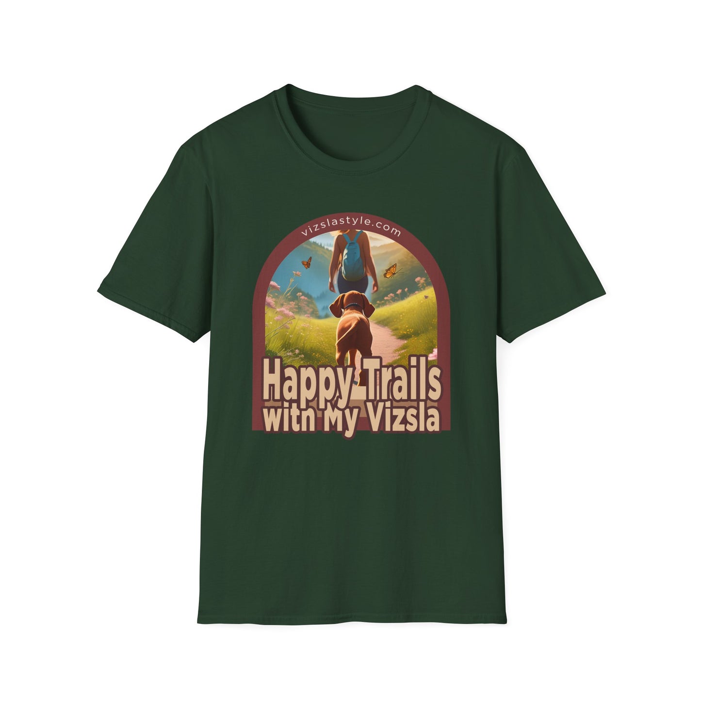 Happy Trails With My Vizsla w/ Hiker t-shirt
