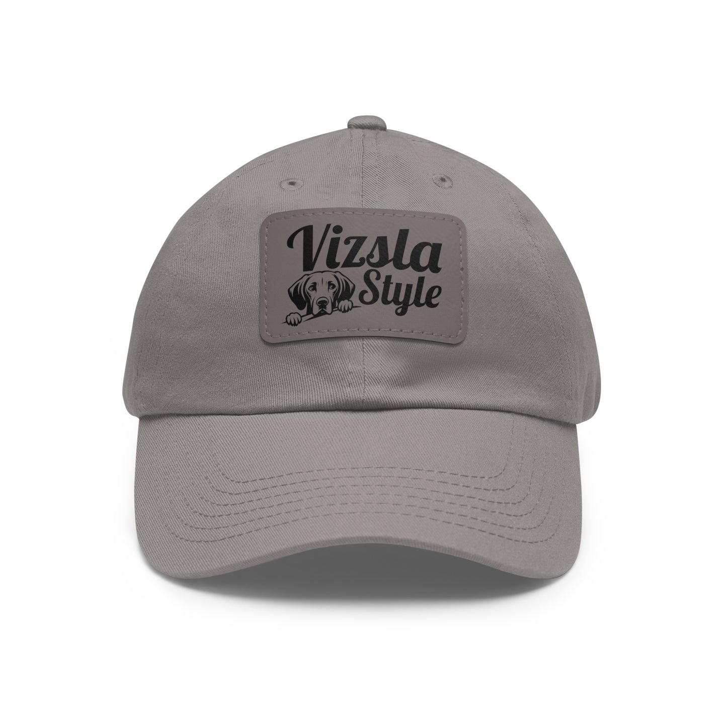Vizsla Style Leather Patch Dad Hat