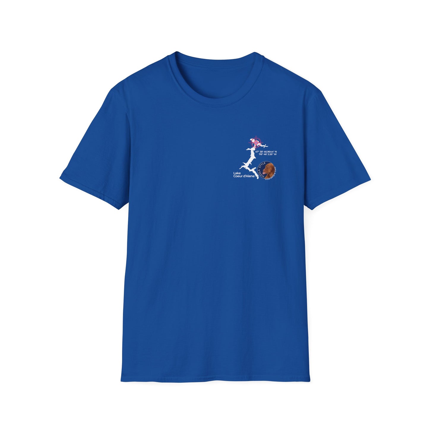 Lake CDA - Vizsla Style All Around Sports T-shirt (Lt Text)