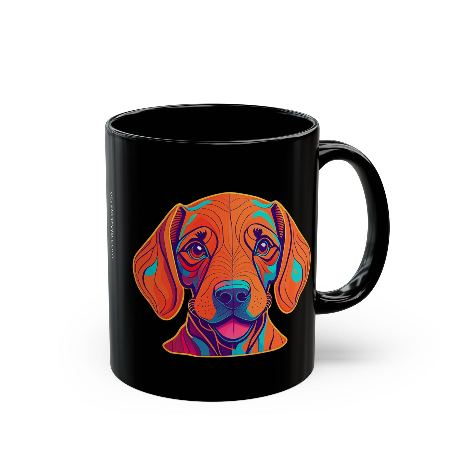 She's Not A What... She's A Vizsla w/ Vizsla Style Puppy - Hungarian Vizsla Black Mug