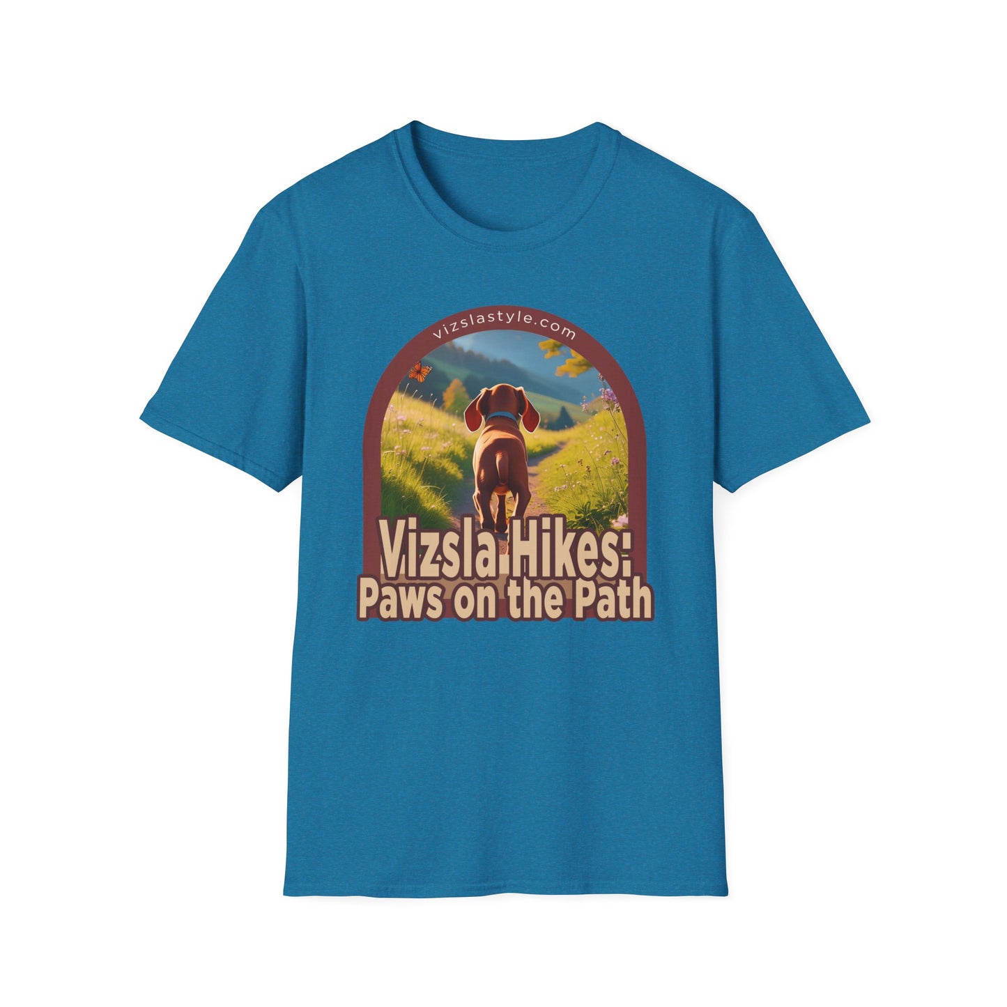 Vizsla Hikes: Paws On The Path Puppy t-shirt