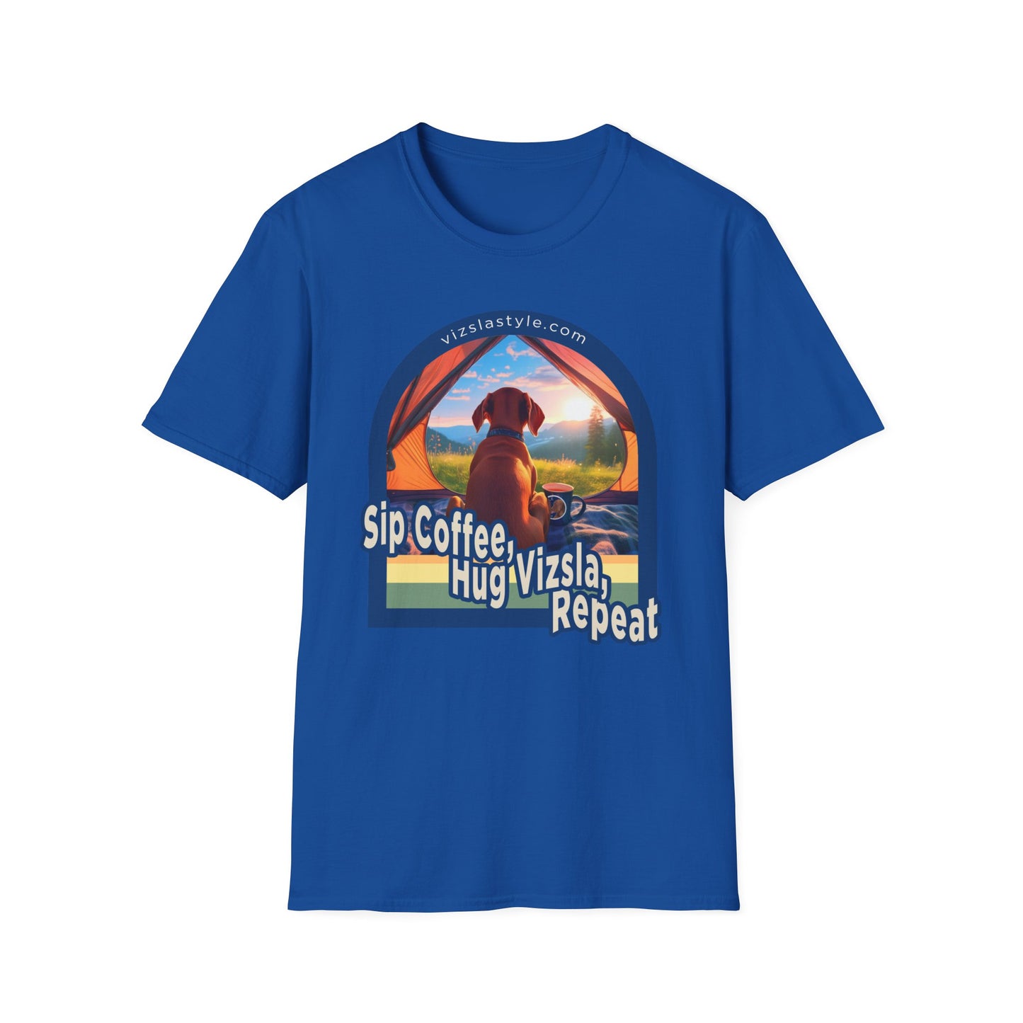 Sip Coffee, Hug Vizsla, Repeat! t-shirt