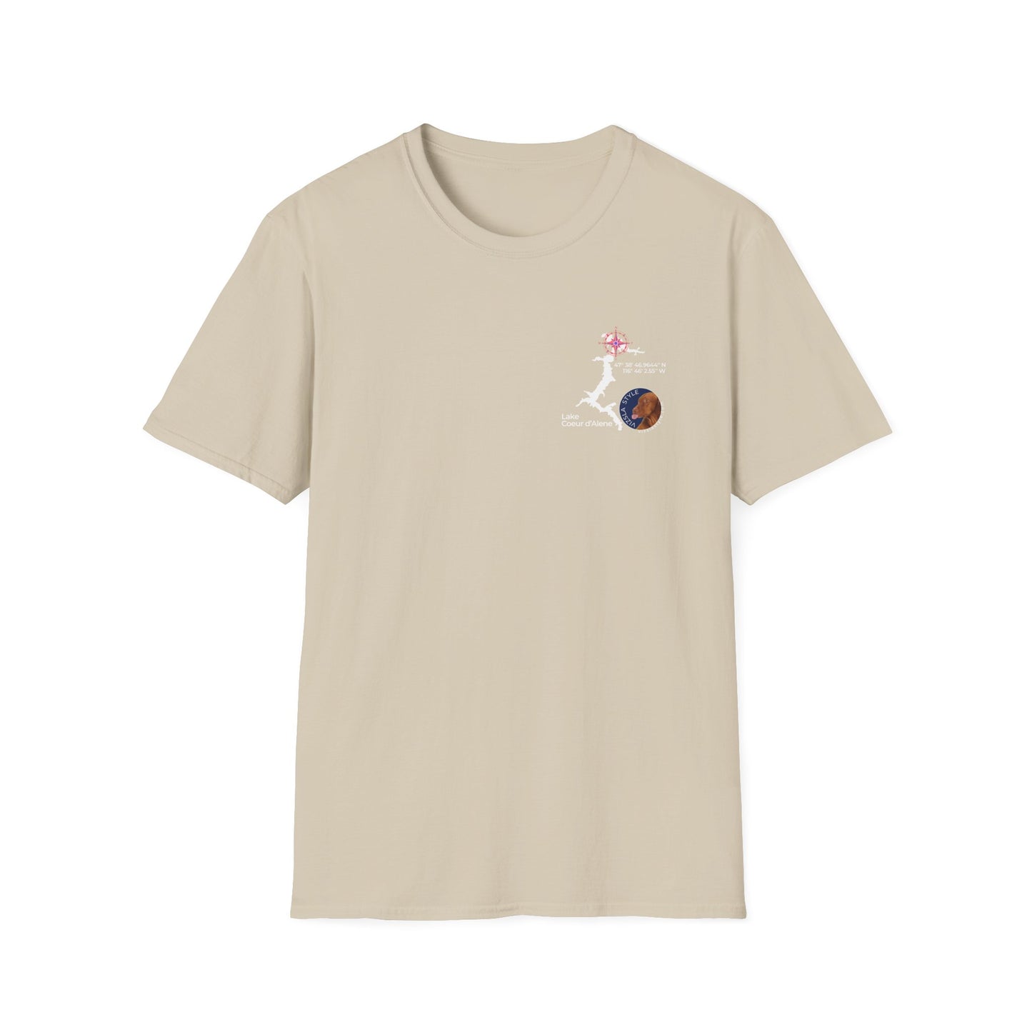 Lake CDA - Vizsla Style All Around Sports T-shirt (Lt Text)