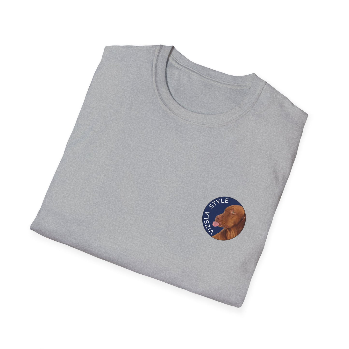 Vizsla Style - Vizsla Mom & Puppy w/ Light Text T-Shirt