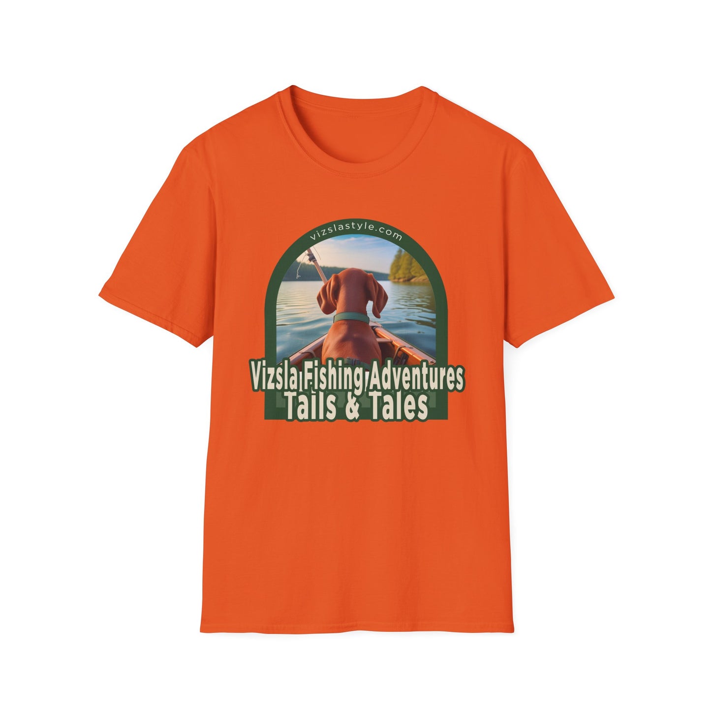 Vizsla Fishing Adventures, Tails & Tales! t-shirt