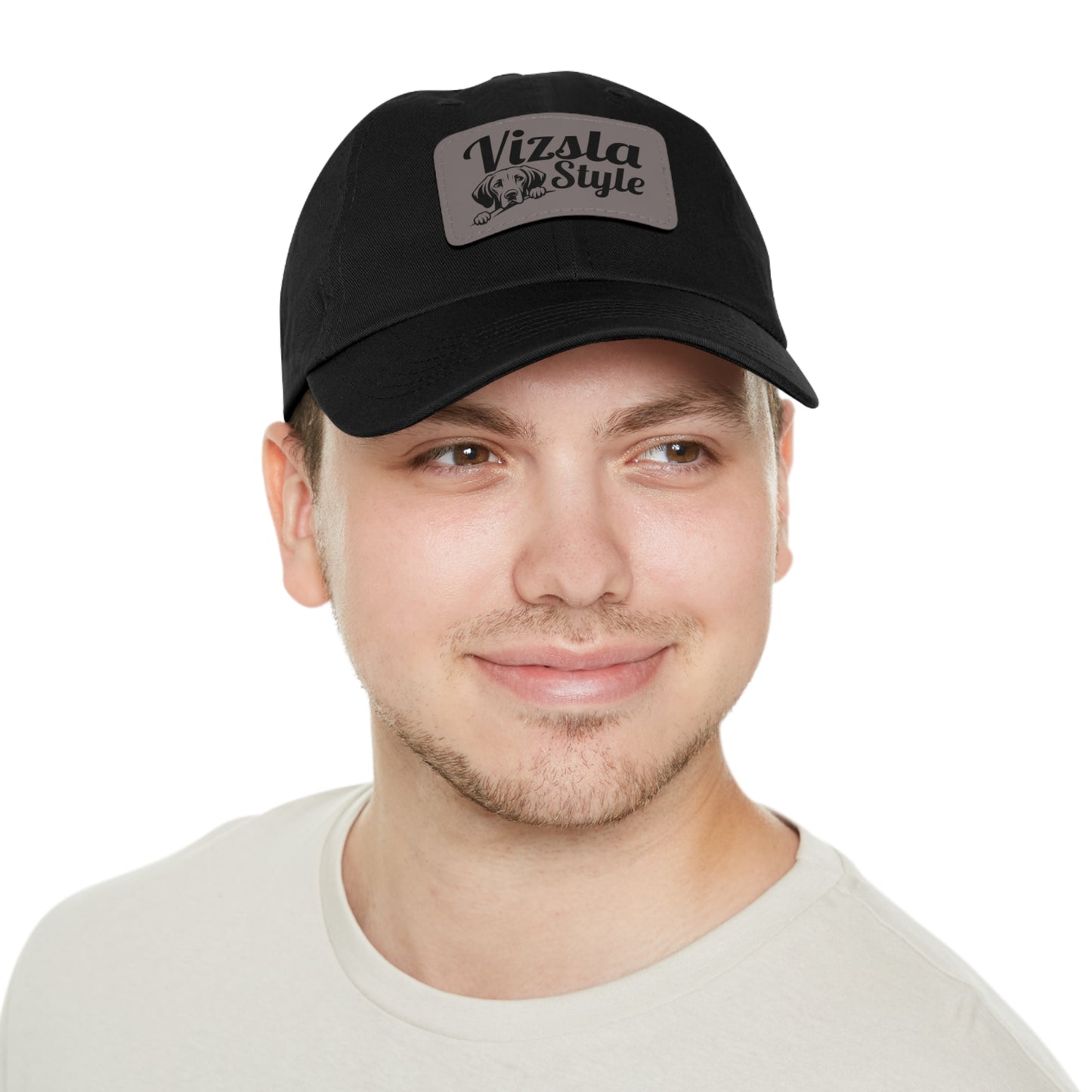 Vizsla Style Leather Patch Dad Hat
