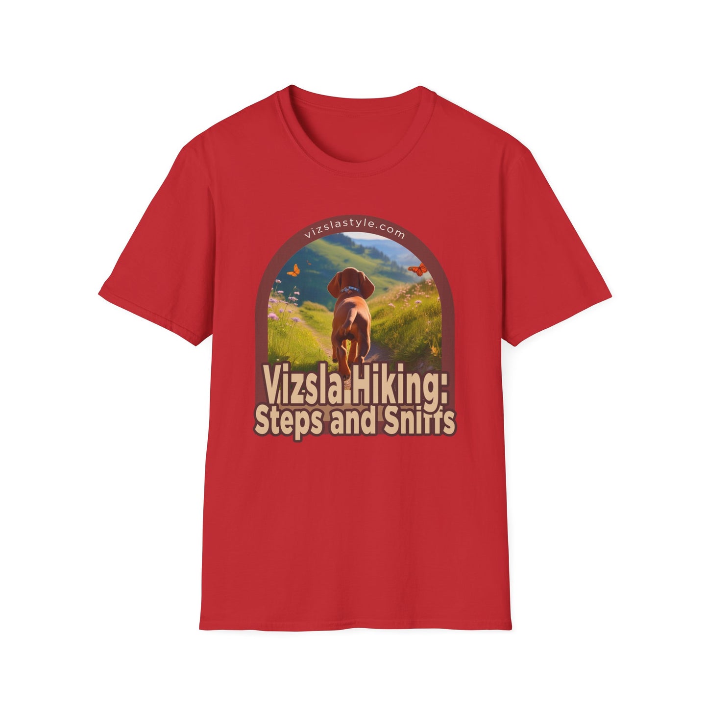 Vizsla Hiking: Steps And Sniffs Dog t-shirt