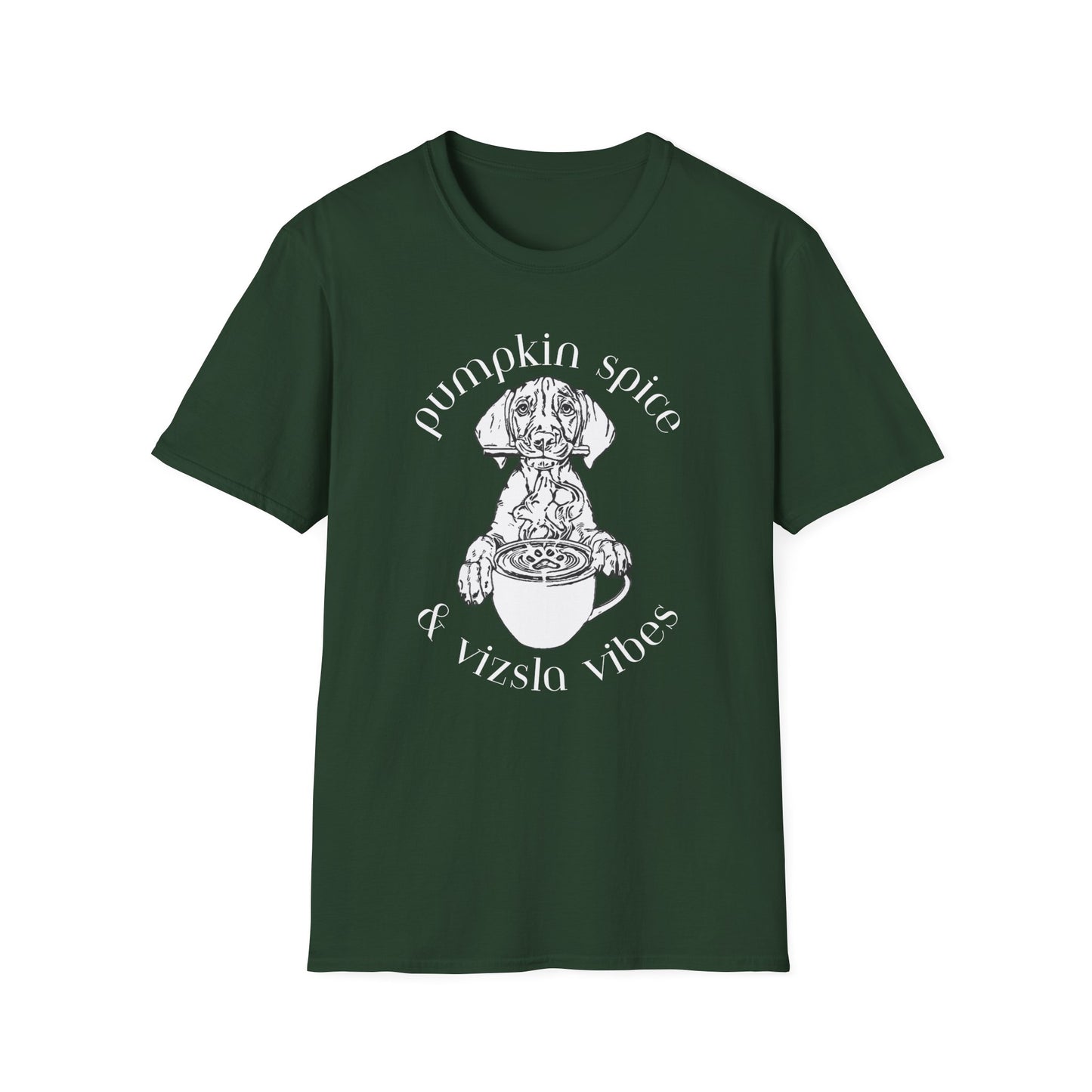 Pumpkin Spice Vizsla Shirt | Fall Dog Lover Tee - Line Art