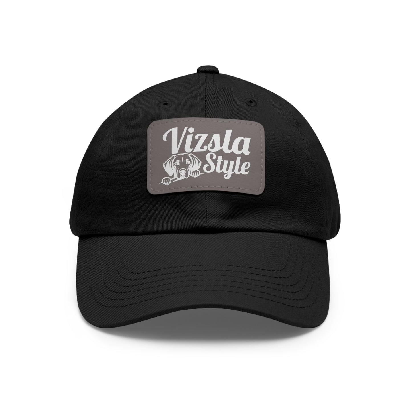 Vizsla Style Leather Patch Dad Hat, Custom Dog Hat, Pet Lover Gift, Outdoor Cap, Adjustable Baseball Hat, Unique Father's Day Gift, Mom Hat