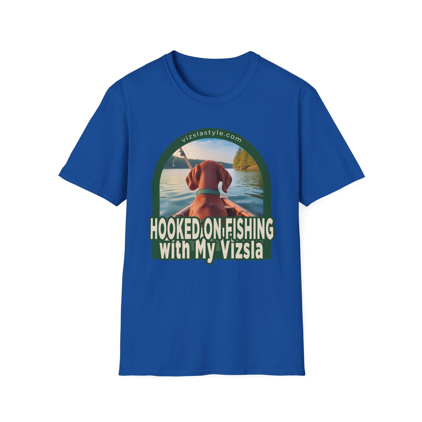 Hooked On Fishing With My Vizsla! t-shirt