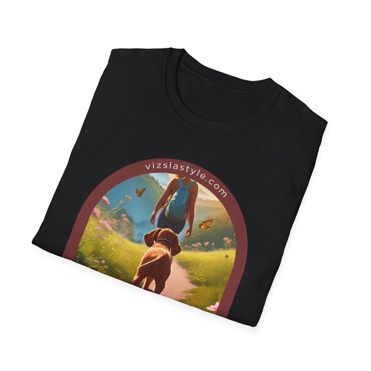 Vizsla Hiking Crew: Nature's Best Duo w/ Hiker t-shirt