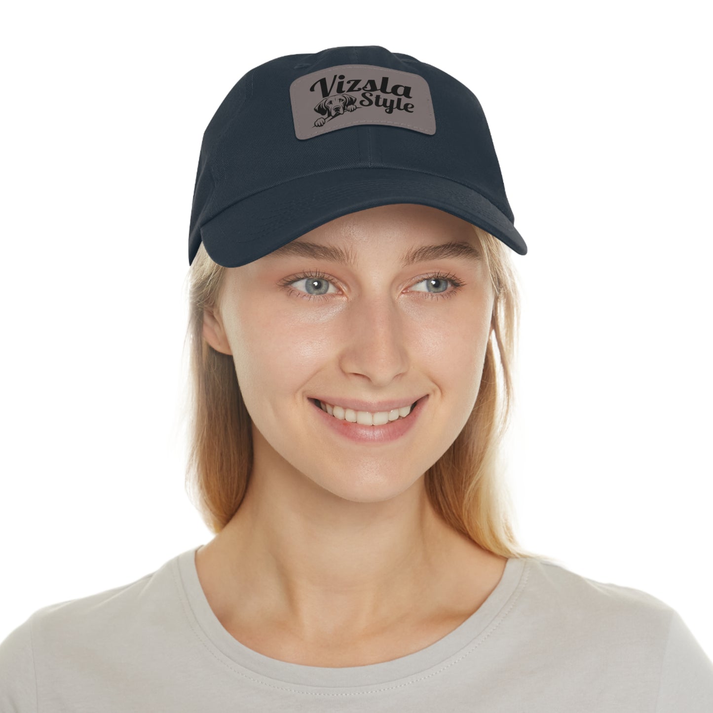 Vizsla Style Leather Patch Dad Hat