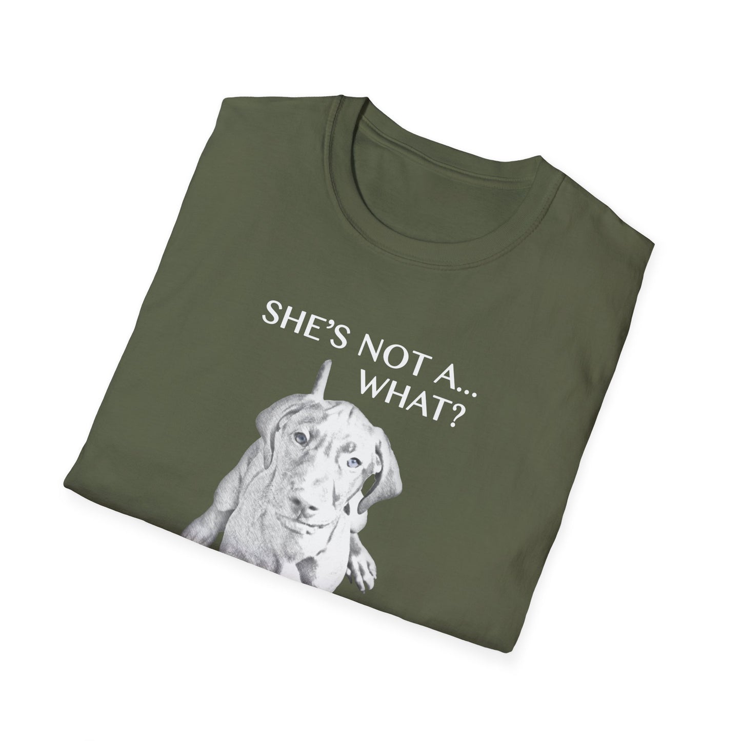 She's Not A What... She's A Vizsla All Around Sports T-shirt (Lt Text)