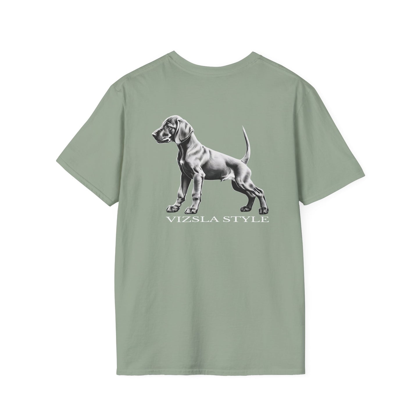 Vizsla Style Puppy w/ Light Text T-Shirt - 2 - Sided