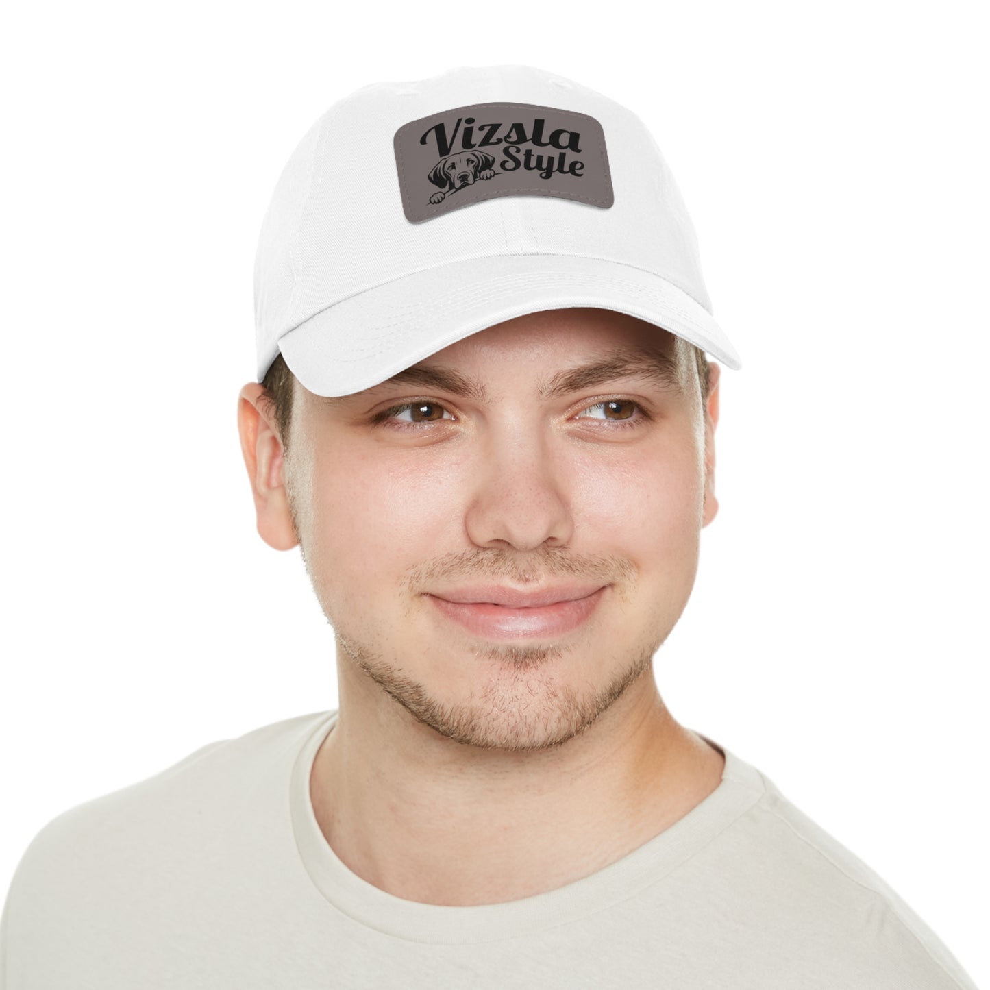 Vizsla Style Leather Patch Dad Hat