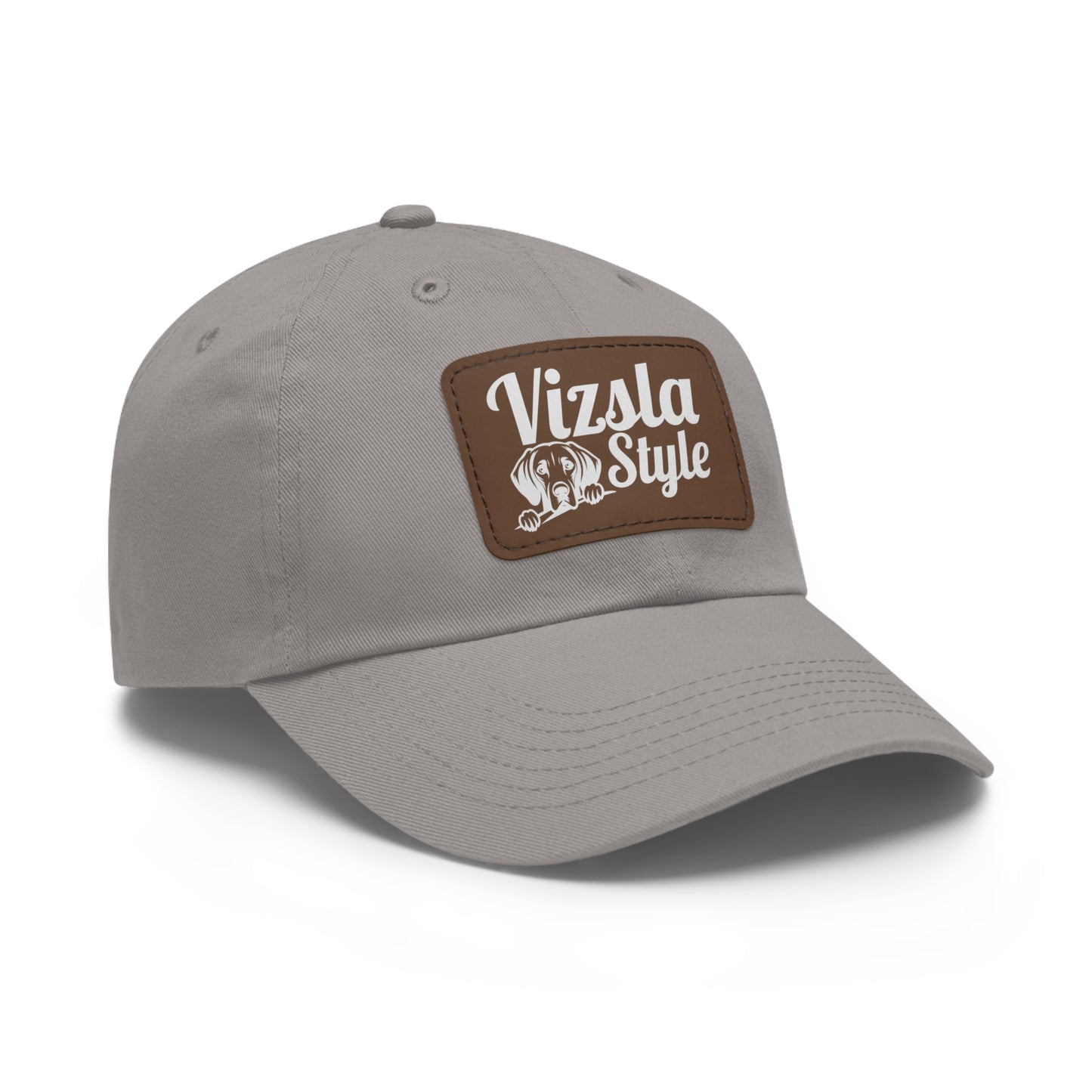 Vizsla Style Leather Patch Dad Hat, Custom Dog Hat, Pet Lover Gift, Outdoor Cap, Adjustable Baseball Hat, Unique Father's Day Gift, Mom Hat
