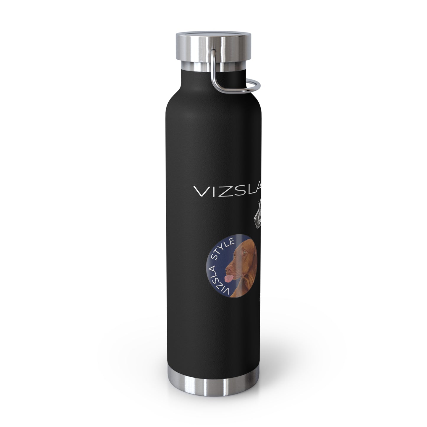 Vizsla Style Puppy w/ Logo - Stylish Copper Insulated Water Bottle