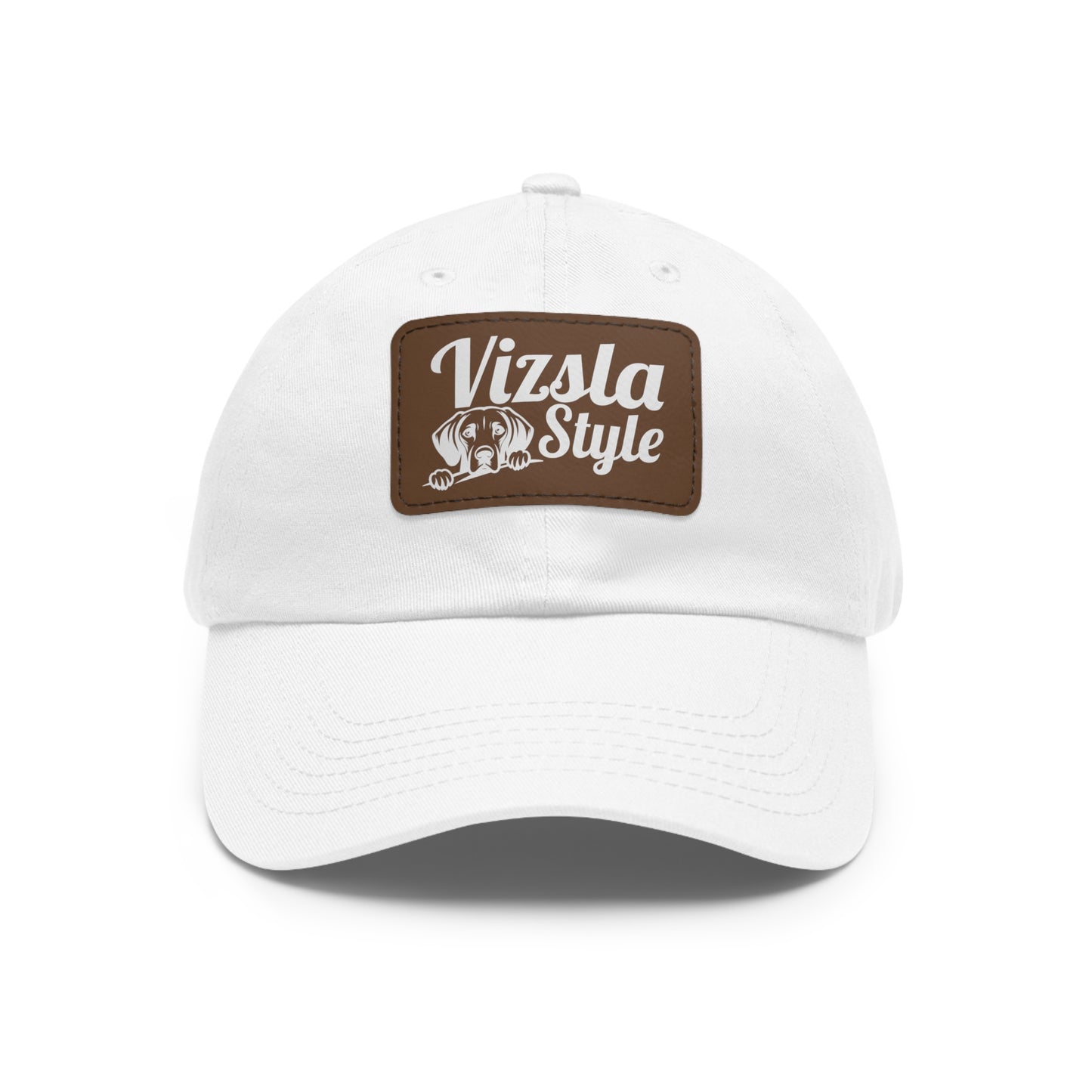 Vizsla Style Leather Patch Dad Hat, Custom Dog Hat, Pet Lover Gift, Outdoor Cap, Adjustable Baseball Hat, Unique Father's Day Gift, Mom Hat