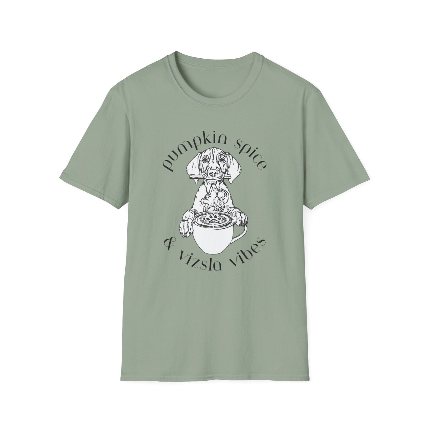 Pumpkin Spice Vizsla Shirt | Fall Dog Lover Tee - Line Art
