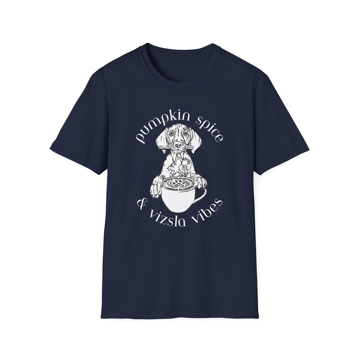 Pumpkin Spice Vizsla Shirt | Fall Dog Lover Tee - Line Art