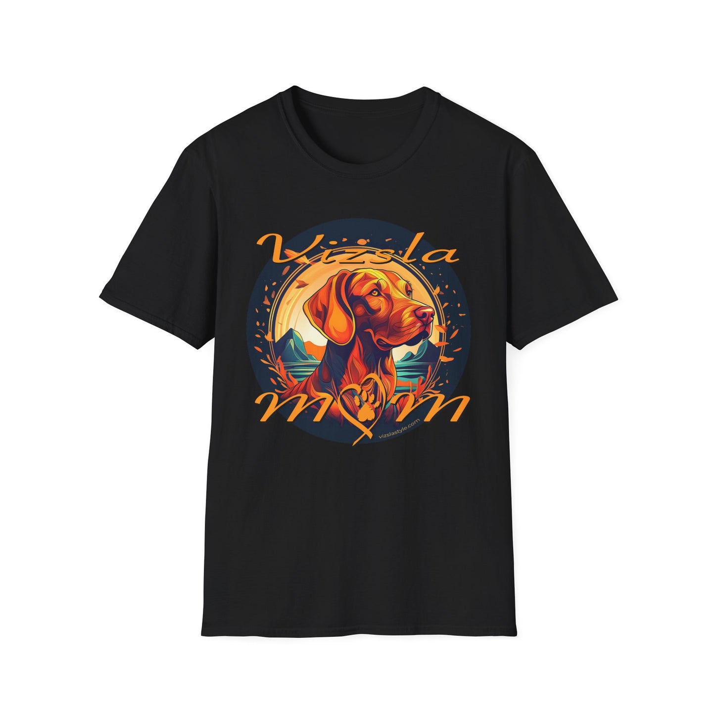 Glorious Fall Vintage Vizsla Dog Face Vizsla Mom - T-Shirt