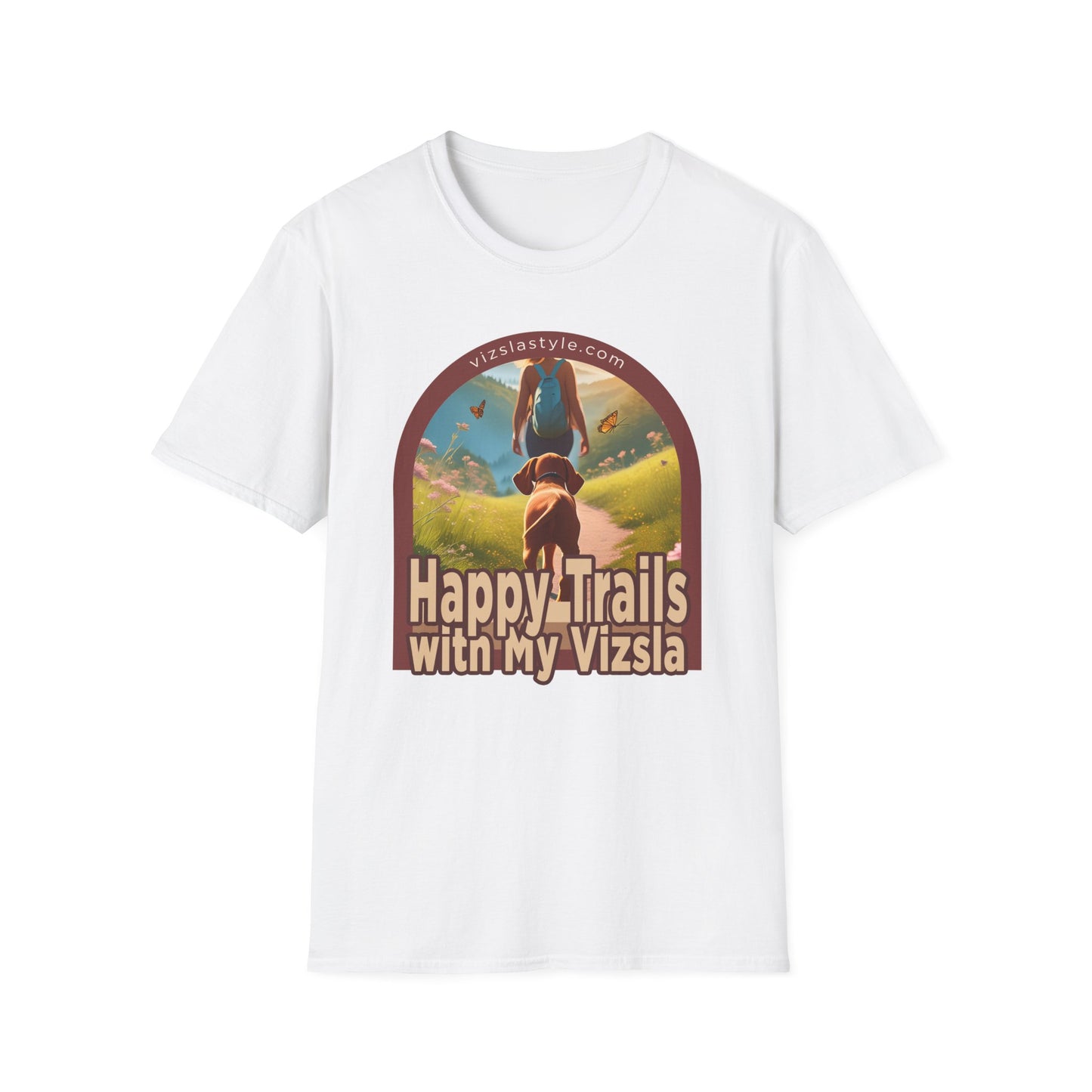 Happy Trails With My Vizsla w/ Hiker t-shirt