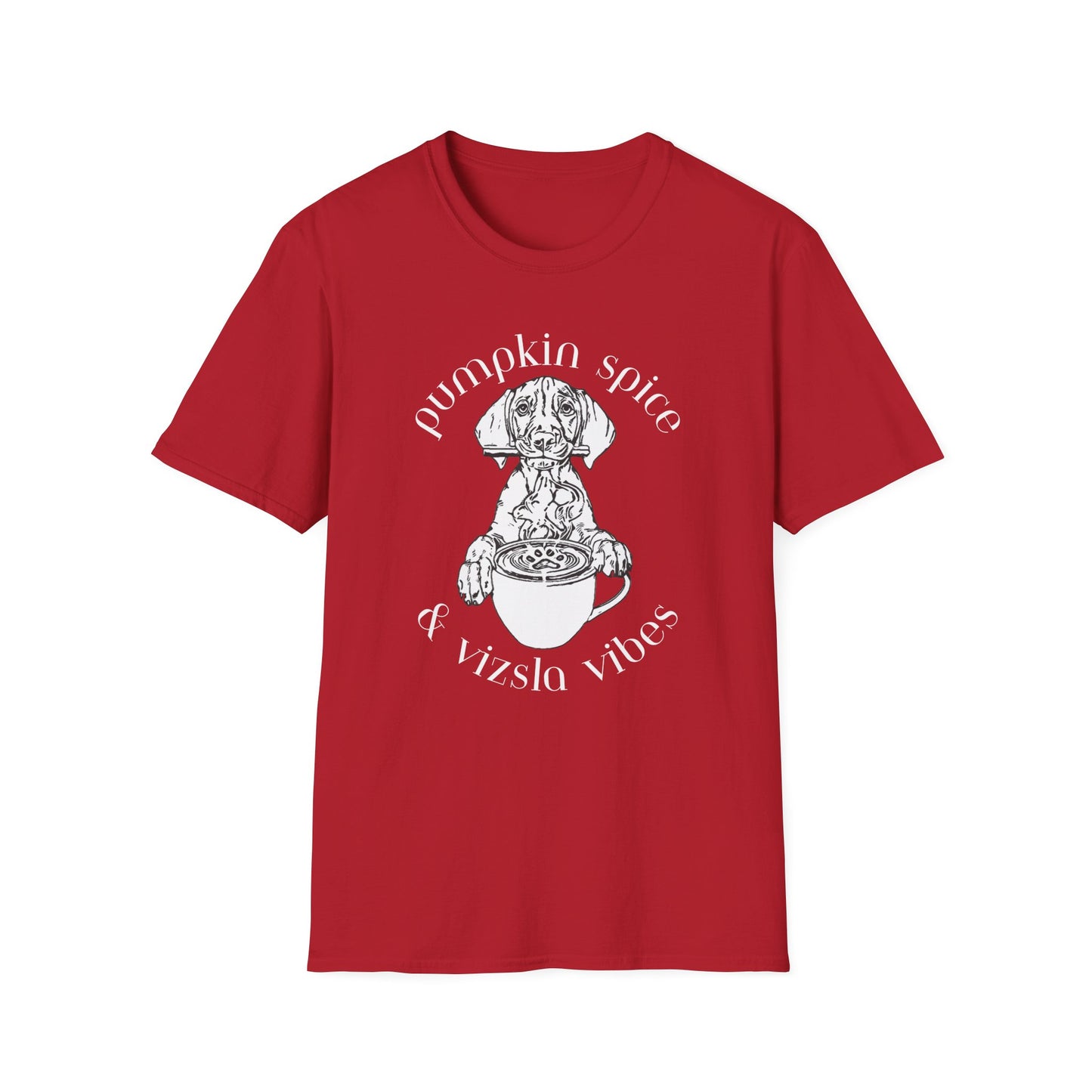 Pumpkin Spice Vizsla Shirt | Fall Dog Lover Tee - Line Art