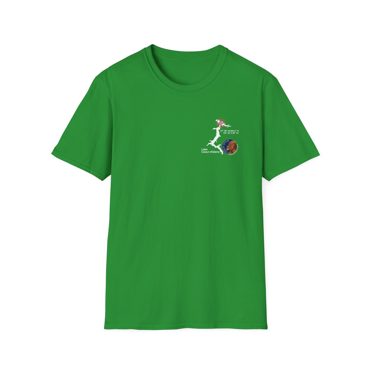 Lake CDA - Vizsla Style All Around Sports T-shirt (Lt Text)
