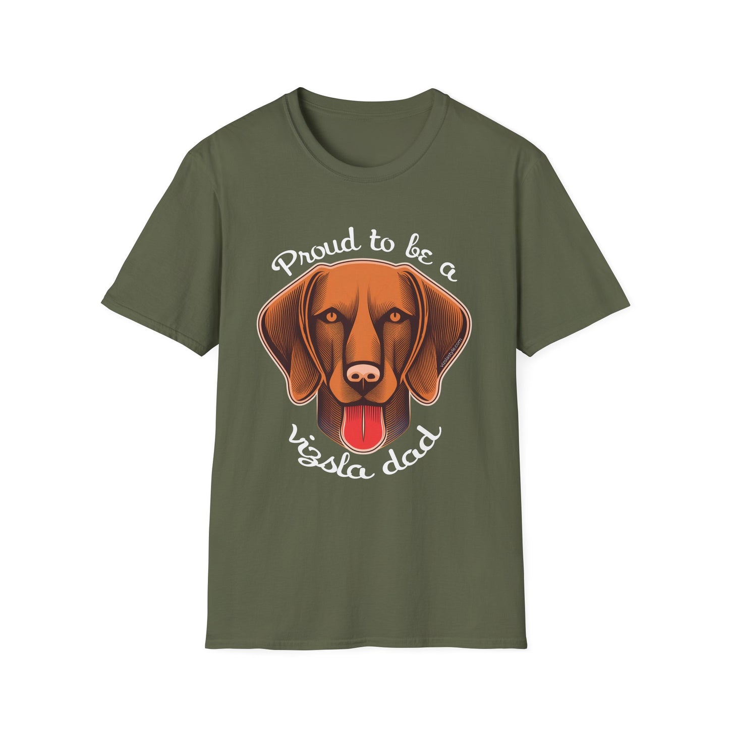 Proud To Be A Vizsla Dad T-Shirt w/ Lt Text