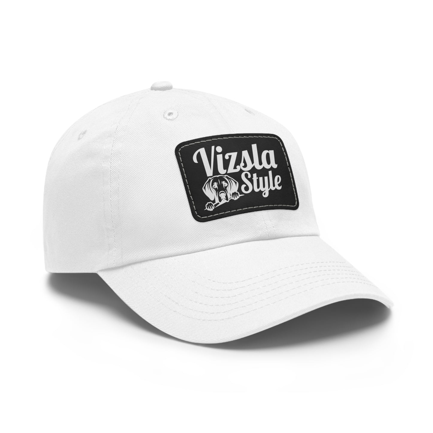 Vizsla Style Leather Patch Dad Hat, Custom Dog Hat, Pet Lover Gift, Outdoor Cap, Adjustable Baseball Hat, Unique Father's Day Gift, Mom Hat