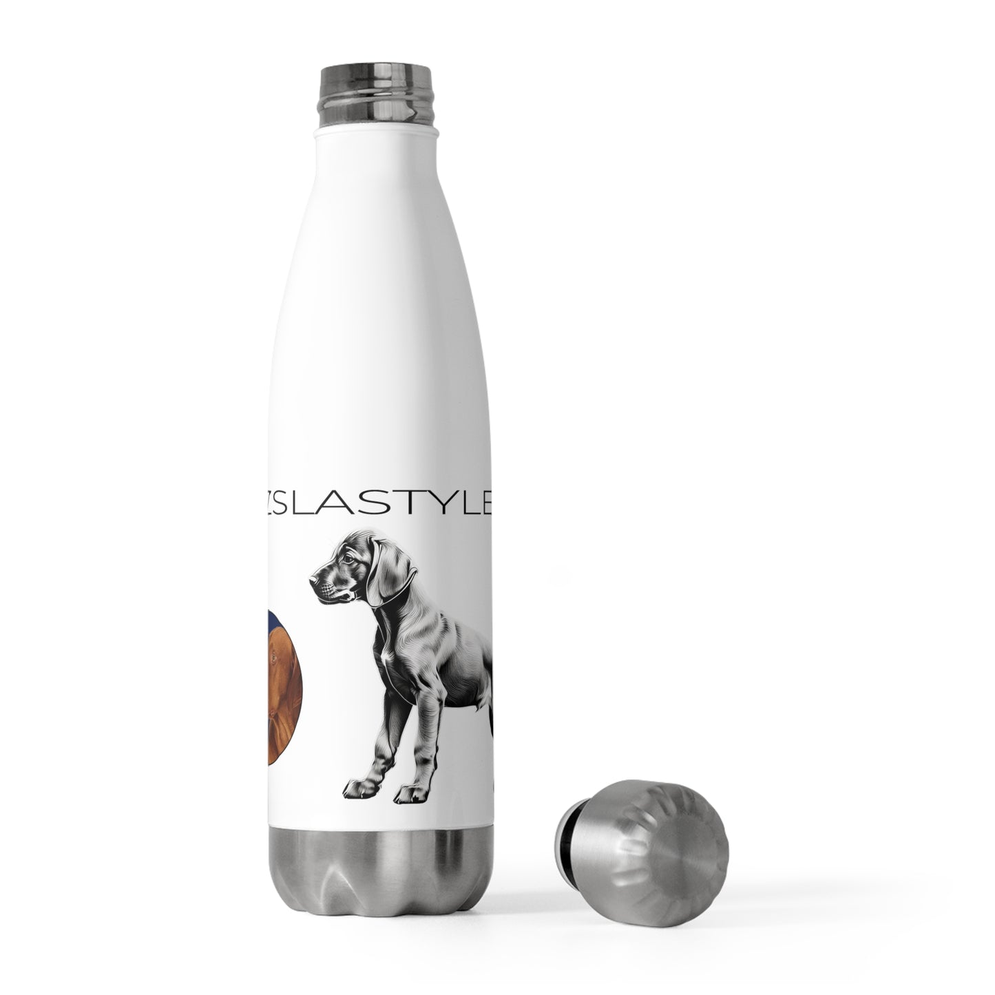 Vizsla Style Puppy w/ Logo - Dog Lover's 20oz Insulated Water Bottle