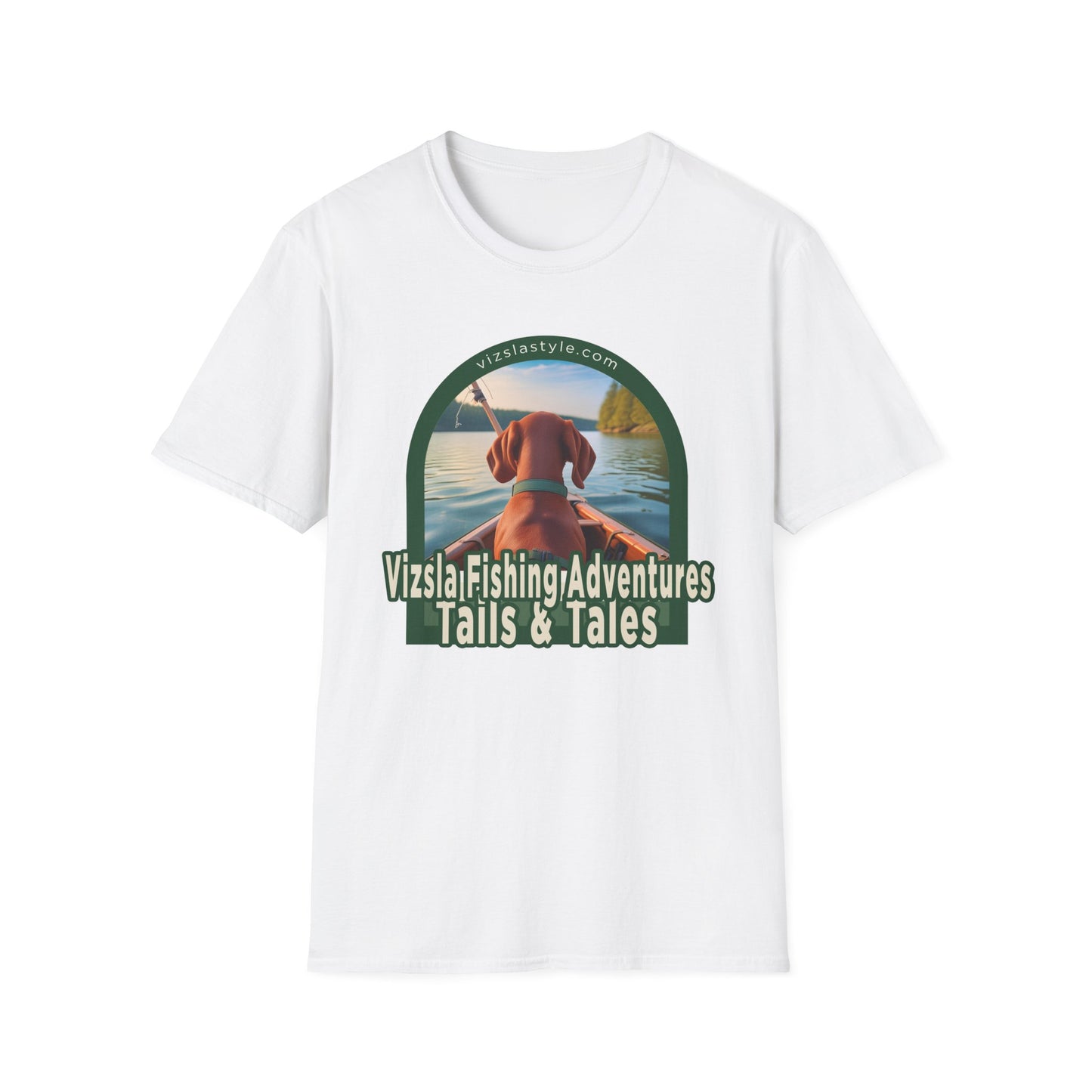 Vizsla Fishing Adventures, Tails & Tales! t-shirt