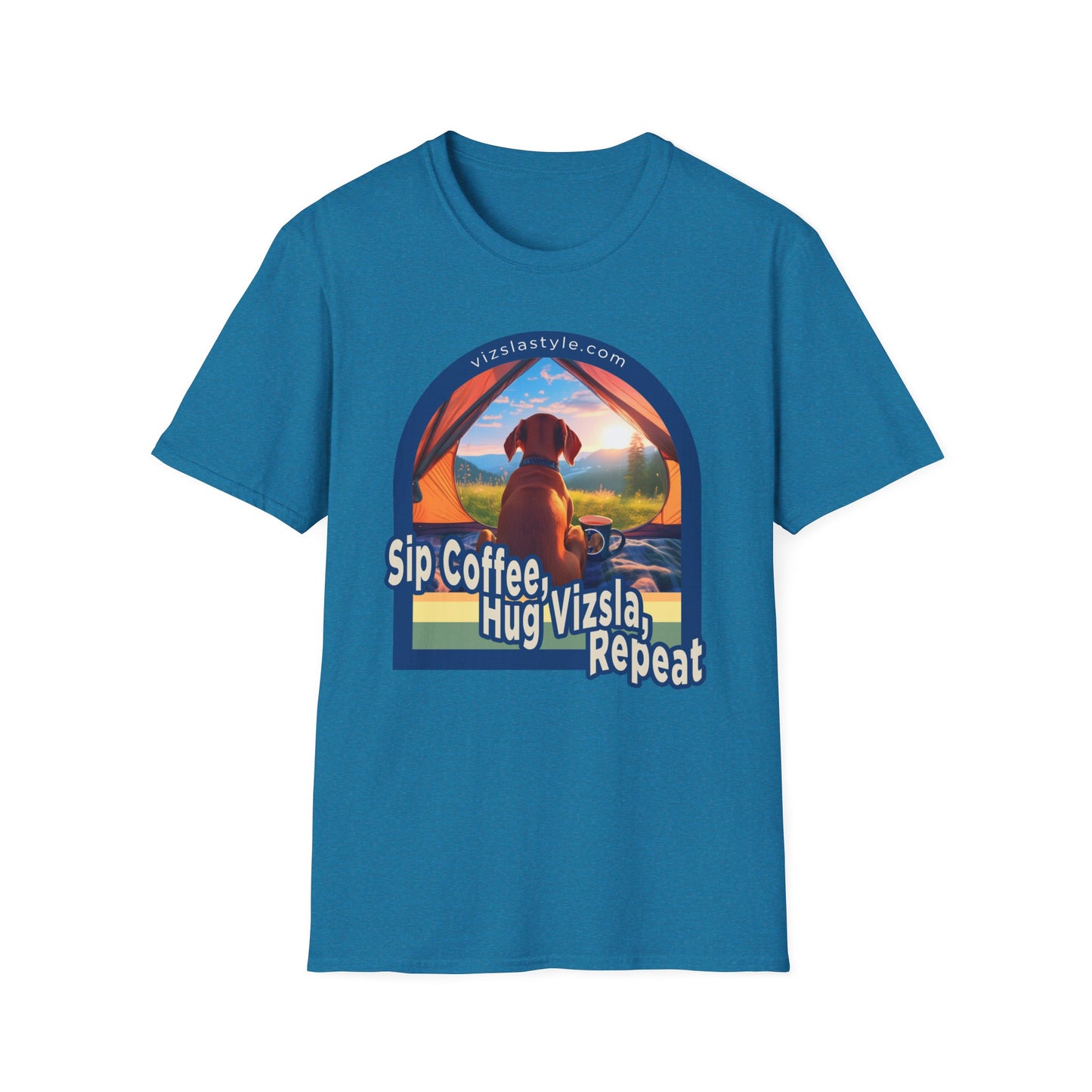Sip Coffee, Hug Vizsla, Repeat! t-shirt