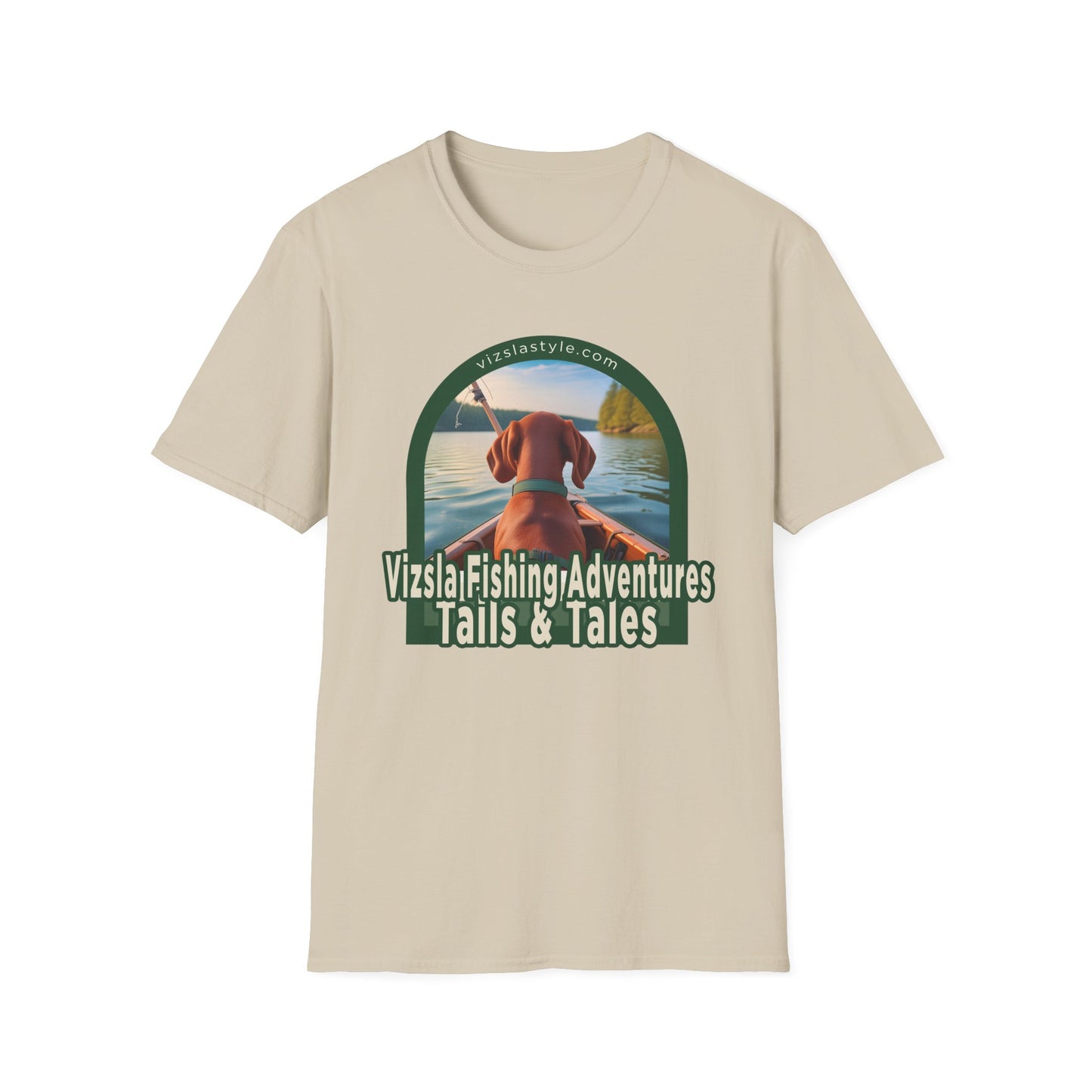 Vizsla Fishing Adventures, Tails & Tales! t-shirt