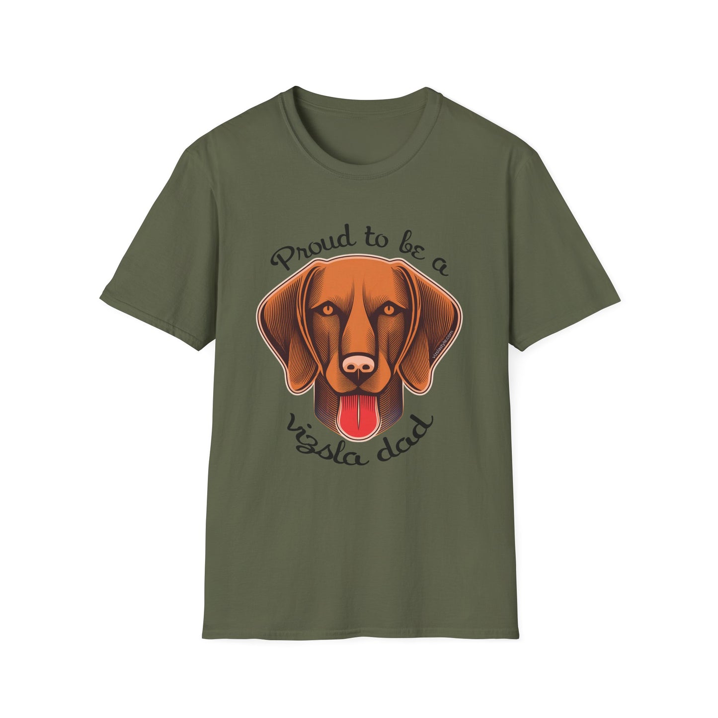 Proud To Be A Vizsla Dad T-Shirt w/ Dark Text