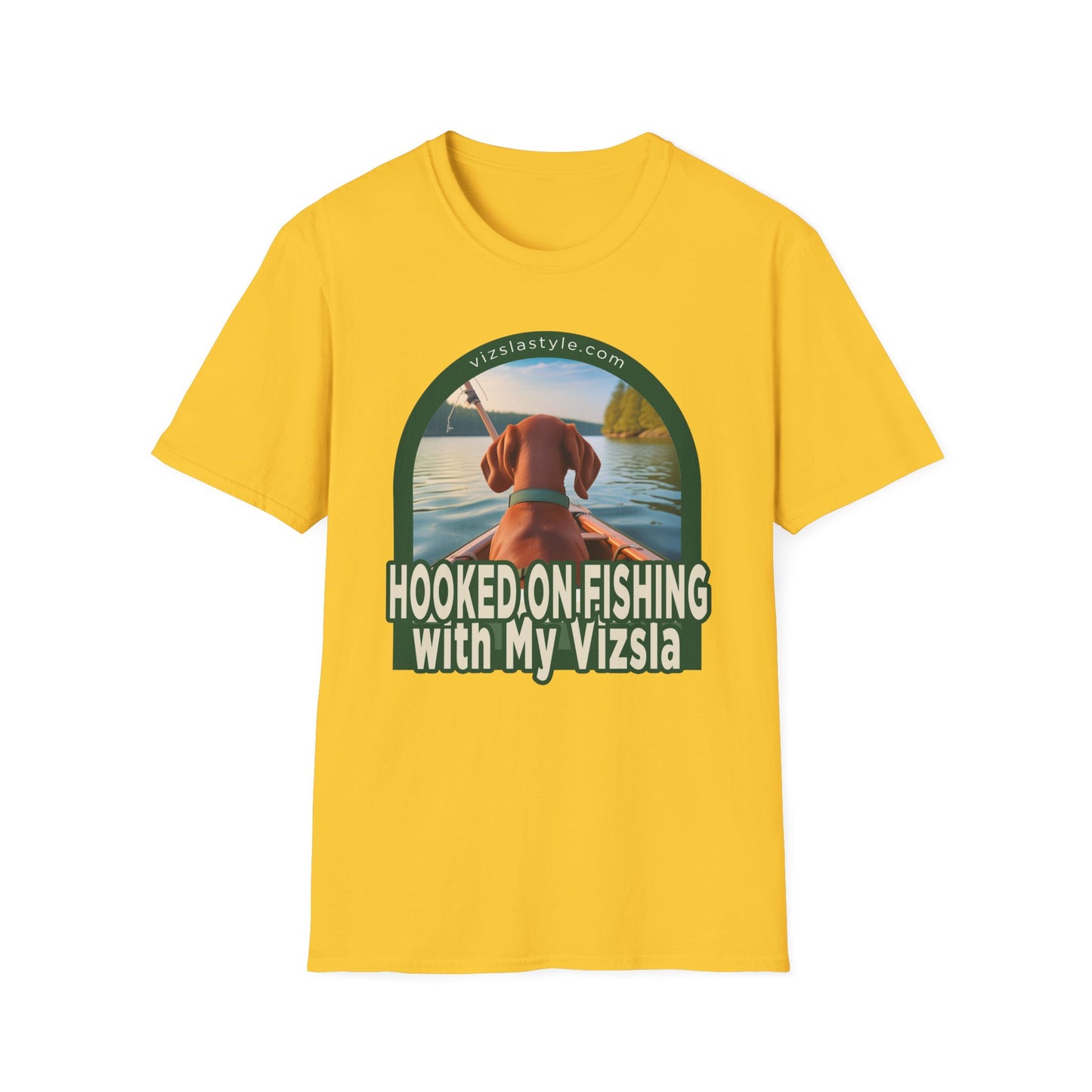 Hooked On Fishing With My Vizsla! t-shirt
