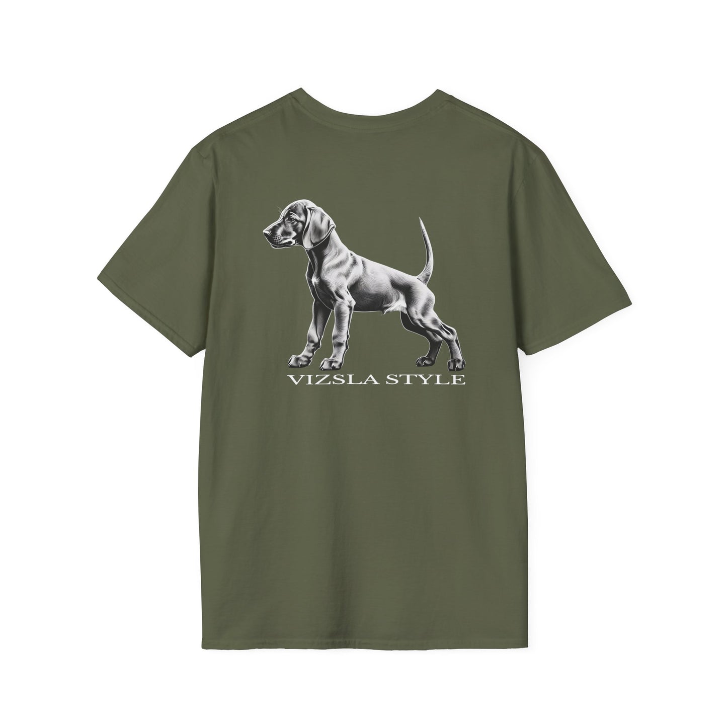 Vizsla Style Puppy w/ Light Text T-Shirt - 2 - Sided