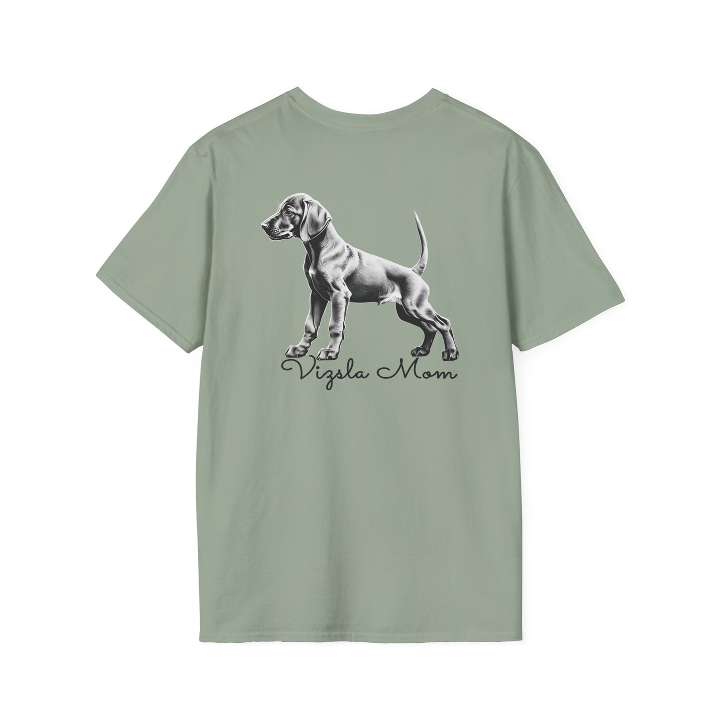 Vizsla Style - Vizsla Mom & Puppy w/ Dark Text T-Shirt