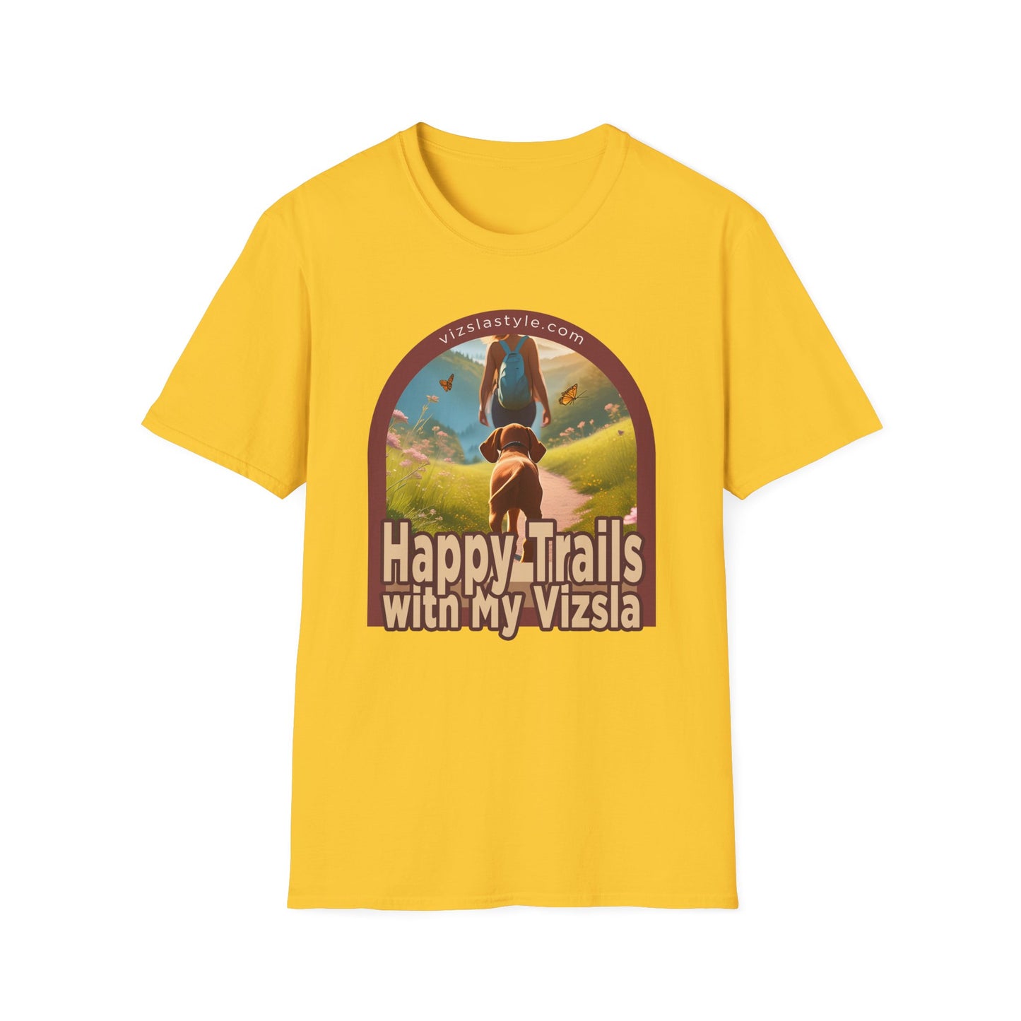 Happy Trails With My Vizsla w/ Hiker t-shirt