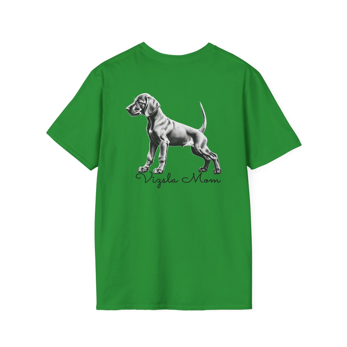 Vizsla Style - Vizsla Mom & Puppy w/ Dark Text T-Shirt