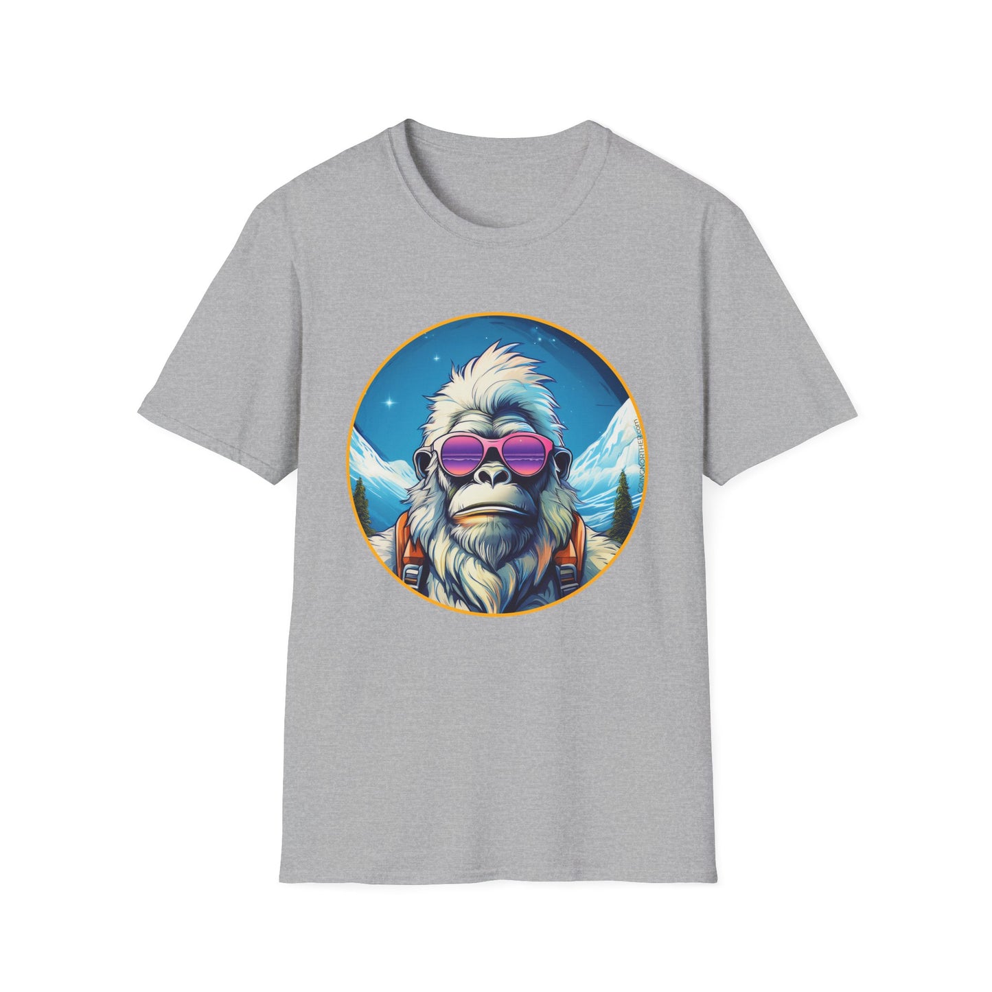 Vizsla Style - Going Norther - Bigfoot T-Shirt - Retro Styled Sasquatch