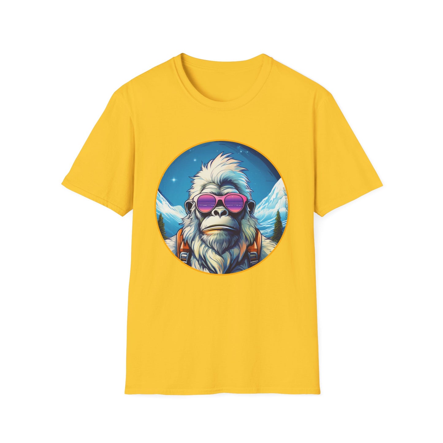 Vizsla Style - Going Norther - Bigfoot T-Shirt - Retro Styled Sasquatch