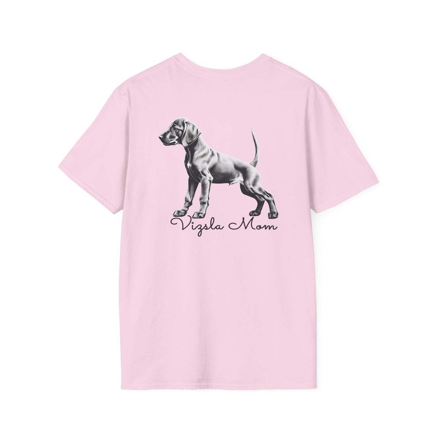 Vizsla Style - Vizsla Mom & Puppy w/ Dark Text T-Shirt