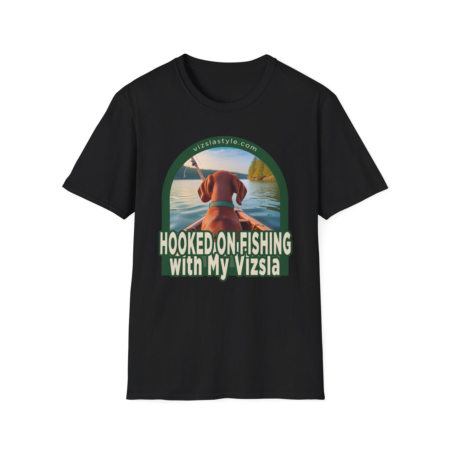 Hooked On Fishing With My Vizsla! t-shirt