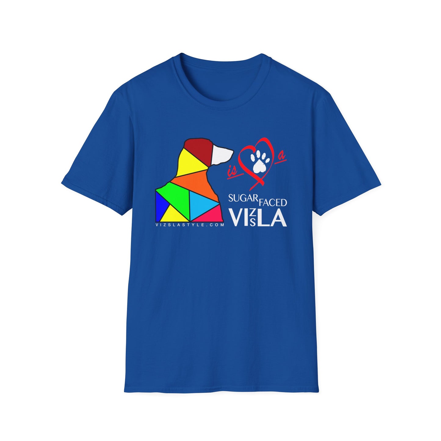 Love is a Sugar Faced Vizsla All Around Sports T-shirt (Lt Text)
