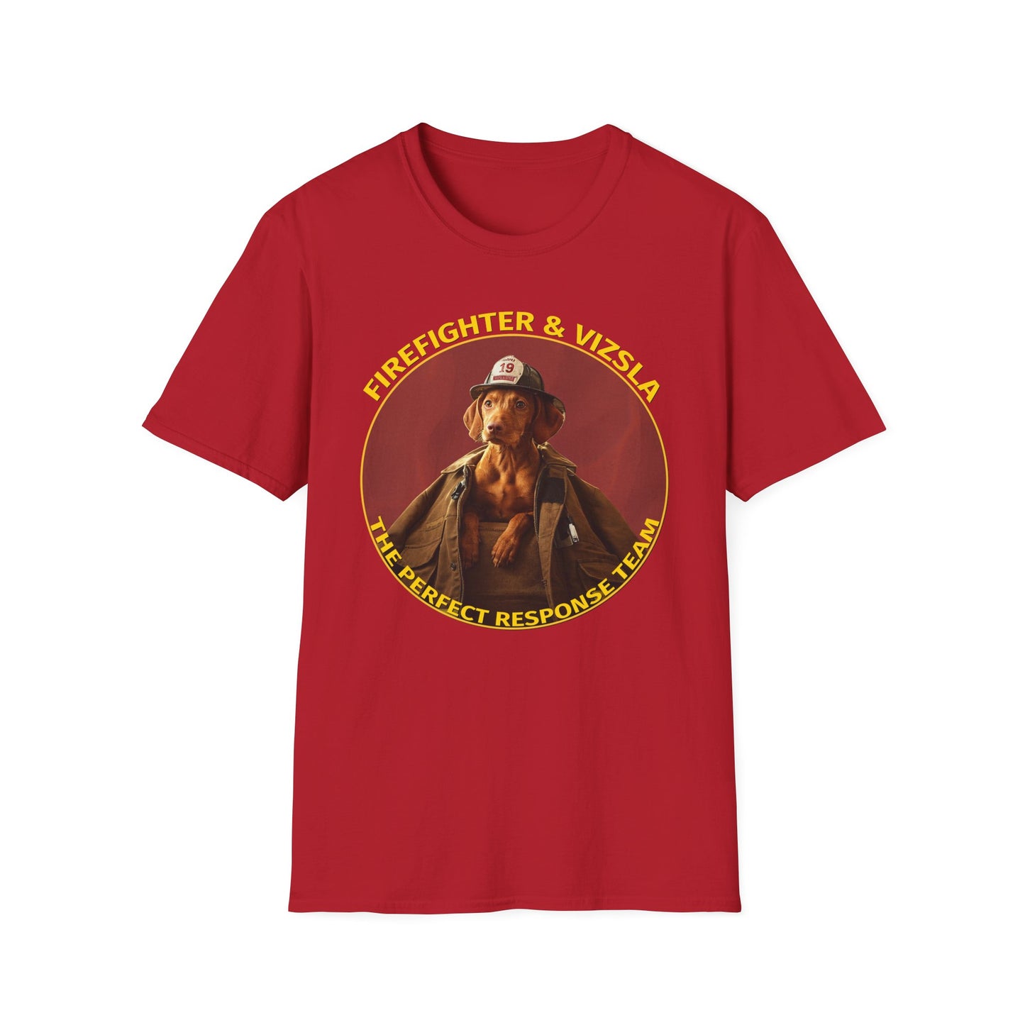Perfect Response Team - Firefighter & Vizsla - Perfect Gift For That Firefighter In Your Life, Vizsla Dog Owners, Vizsla Dog Dad
