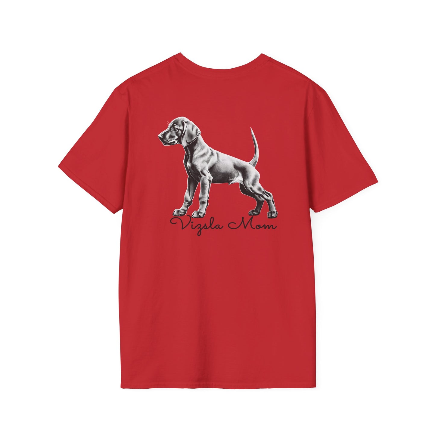Vizsla Style - Vizsla Mom & Puppy w/ Dark Text T-Shirt
