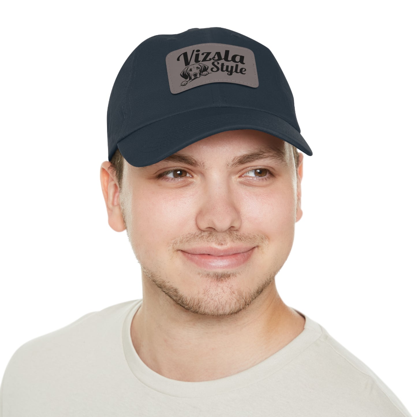 Vizsla Style Leather Patch Dad Hat